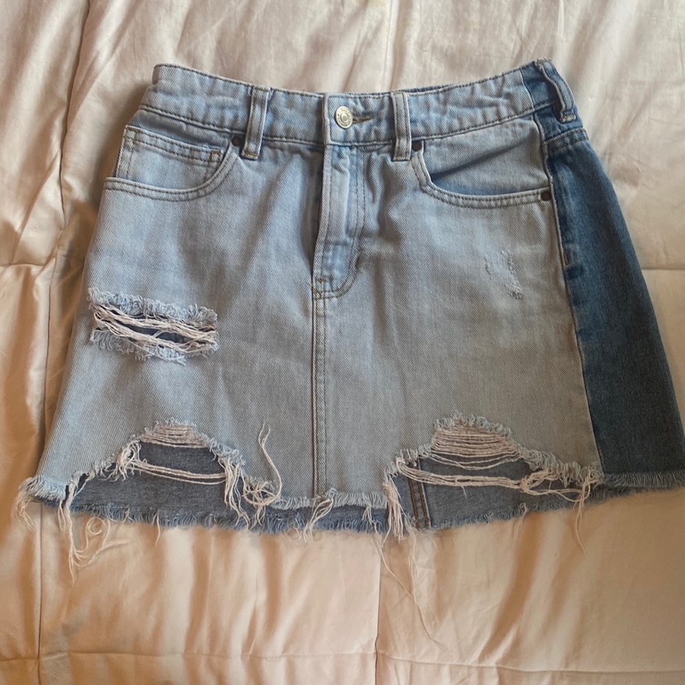 Pacsun Two Toned Jean Skirt